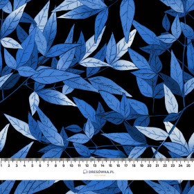 BLÄTTER Ms. 7 (classic blue) / schwarz - Krepp