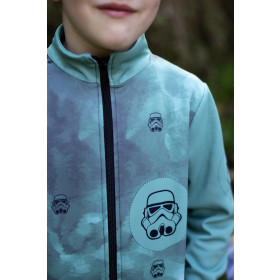 “MAX” KINDER TRAININGSJACKE - STORMTROOPERS (minimal) / CAMOUFLAGE m. 2 (olive) - Maschenware mit kurzem Flor