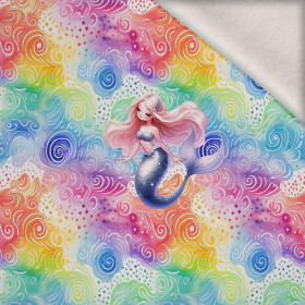 MERMAID (SEA ANIMALS m. 3) - Paneel (60cm x 50cm) Wintersweat angeraut mit Elastan ITY