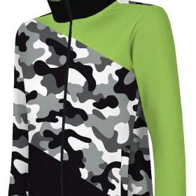 “MAX” KINDER TRAININGSJACKE (98/104) - CAMOUFLAGE GRAU - Funktionsstoff (Maschenstoff)