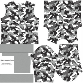 BASIC HERREN SWEATSHIRT (OREGON) - CAMOUFLAGE GRAU - Nähset