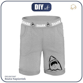 KURZE KINDERHOSE (RIO) - SHARK / Melange - Sommersweat