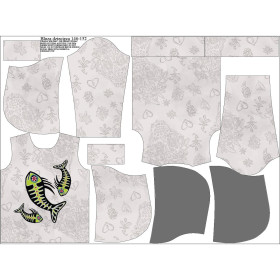 KINDER HOODIE (ALEX) - FISCH BRUNO (DIA DE LOS MUERTOS) - Nähset