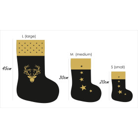 Weihnachtssocken Set - GOLDENE RENTIER / schwarz