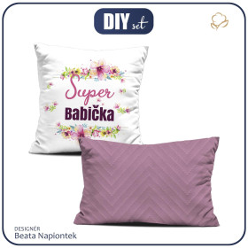 DEKO-KOPFKISSEN - SUPER BABIČKA / rosa