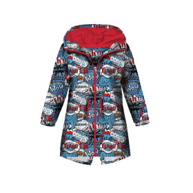 KINDERPARKA (ARIEL) - COMICS (blau - rot) - Nähset