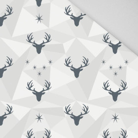 HIRSCHE (adventure) / hellgrau - HOME DECOR PREMIUM Webware