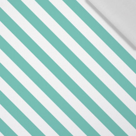 DIAGONALE STREIFEN / minze - Baumwoll Webware