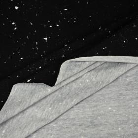 BETON / schwarz - Single Jersey Sommersweat