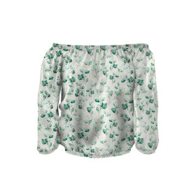 Carmenausschnitt Bluse SOFIA - EUKALYPTEN - Nähset M