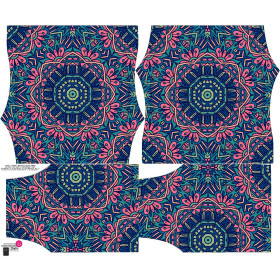 Carmenausschnitt Bluse SOFIA - BUNTE MANDALA m. 4 - Nähset 
