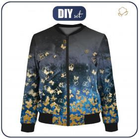 DAMEN BOMBERJACKE (KAMA) - SCHMETTERLINGE / gold - Nähset S