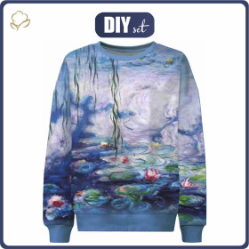 KINDER SWEATSHIRT (NOE) - WASSERLILIEN (Claude Monet) - Nähset (110/116)