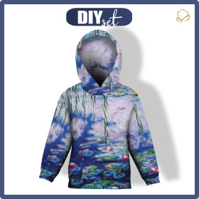 KINDER HOODIE (ALEX) - WASSERLILIEN (Claude Monet) - Nähset