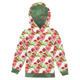KINDER HOODIE (ALEX) - MOHNBLUMEN M.2 (AUF DER WIESE) - Nähset
