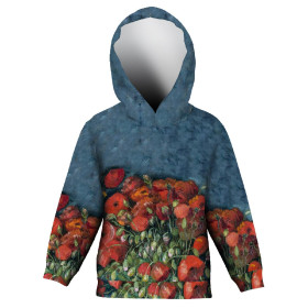 KINDER HOODIE (ALEX) - VASE MIT MOHN (Vincent van Gogh) - Nähset