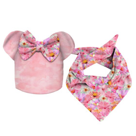 KINDER MÜTZE UND SCHAL (MOUSE) - STOCKROSEN - Nähset