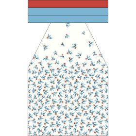 Schürze - BLAUE BLÄTTER m. 2