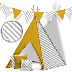 DIAGONALE STREIFEN / grau - HOME DECOR PREMIUM Webware