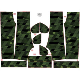 KINDER JOGGINGHOSE (ROBIN) - GEOMETRISCHER CAMOUFLAGE M. 1 - Nähset