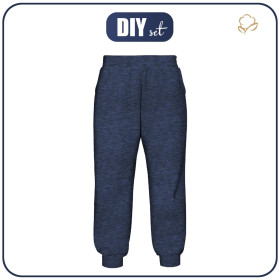 KINDER JOGGINGHOSE (ROBIN) - MELANGE NAVY - Nähset