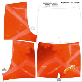 Jungen Badehose - ROT NINJA 134-140