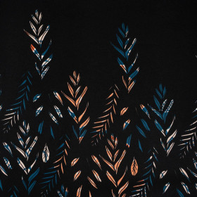 BLÄTTER M. 3 / SCHWARZ - Single Jersey Sommersweat