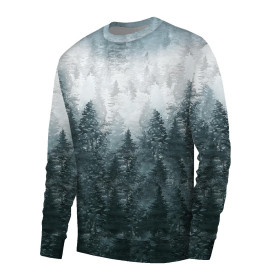 BASIC HERREN SWEATSHIRT (OREGON) - WALD OMBRE (WINTER IM GEBIRGE) - Nähset