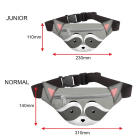 JUNIOR HÜFTTASCHE - WASCHBÄR / Größe nach Wahl