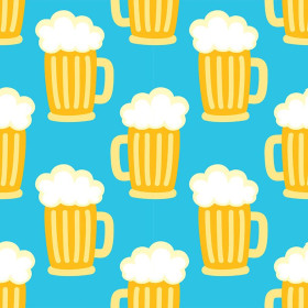 OKTOBERFEST BIER / türkis - Baumwoll Webware