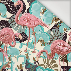 FLAMINGOS UND MONSTERAS - Nylonstoff PUMI