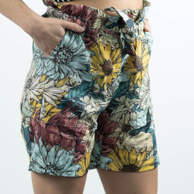 PAPERBAG SHORTS - BLUMEN MIX Ms. 3 - Nähset