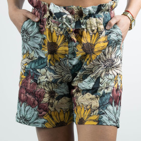 PAPERBAG SHORTS - AQUARELL BLUMEN Ms. 9 - Nähset