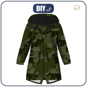 KINDERPARKA (ARIEL) - CAMOUFLAGE / STREIFEN - Nähset