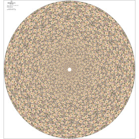 PASTELLBLUMEN  Ms. 2 - groß Tellerrock-Panel 
