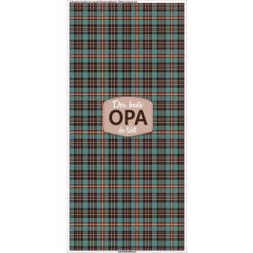KISSEN 45x45 - DER BESTE OPA DER WELT / karo retro - Nähset