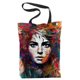 SHOPPER TASCHE - ABSTRACT GIRL M. 1 - Nähset