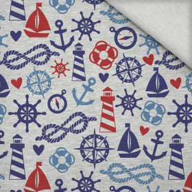 HAFEN MIX / M-01 melange hellgrau - Sommersweat SP250