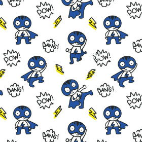 SUPERHERO / blau - weiß -  Sommersweat