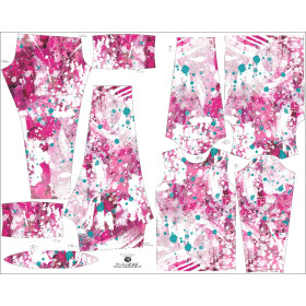 THERMO MÄDCHEN SET (NANCY) - PINK SPLATTER - Nähset