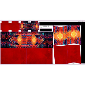 XL Tasche mit Utensilientasche 2 in 1 - COLORFUL FOX - Nähset