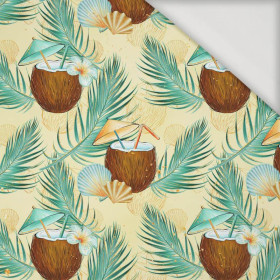 KOKOSNÜSSE UND PALMEN - Viskose Jersey