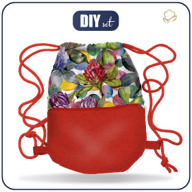 TURNBEUTEL MIT TASCHE - AQUARELL KLEE - Nähset