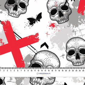 TOTENKÖPFE UND X’S  - Baumwoll Webware