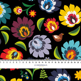 LOWICZ FOLKLORE / schwarz - leichte Maschenware angeraut