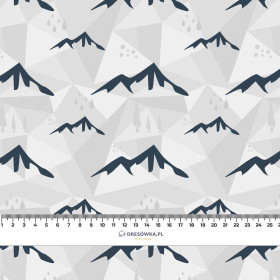 GEBIRGE (Adventure) / grau - Baumwoll Webware