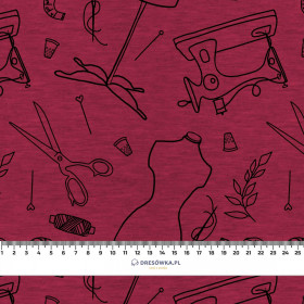 KONTURSCHNEIDEREI  / viva magenta - leichte Maschenware angeraut
