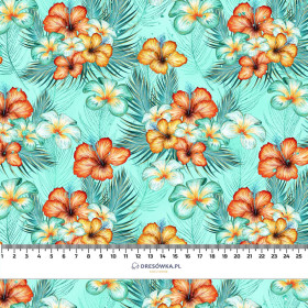 BLUMEN UND PALMEN - Viskose Webware