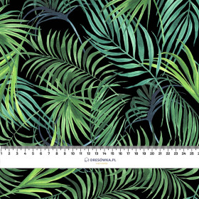 PALMENBLÄTTER Ms. 4 / schwarz - leichte Maschenware angeraut