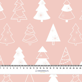 GLASIERTE WEIHNACHTSBÄUME (WEIHNACHTSLEBKUCHEN) / altrosa - leichte Maschenware angeraut